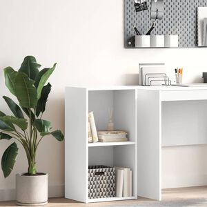 vidaXL Bokhylle hvit 40x30x76,5 cm konstruert tre