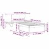 vidaXL Sengestamme med hodegjerde Hvit 100 x 200 cm Massiv furu