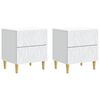 vidaXL Nattbord 2 pcs Hvit 43 x 34,5 x 48 cm Konstruert tre