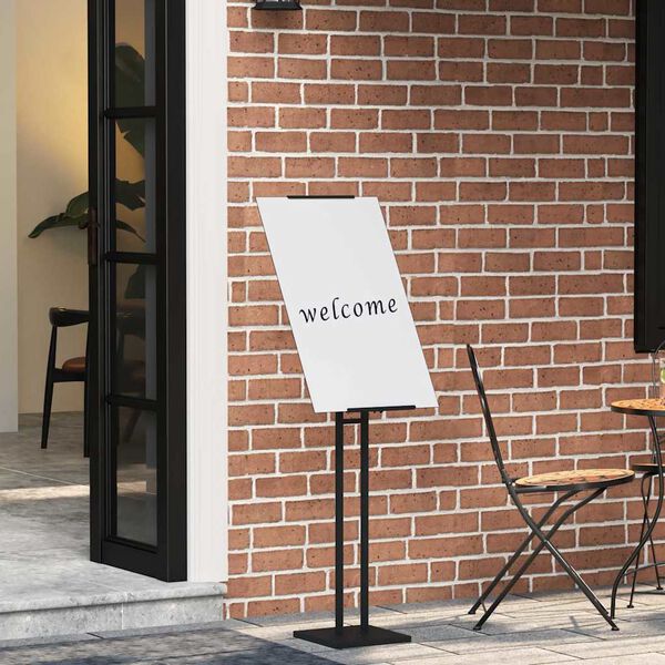 vidaXL Messe Utstillinger Svart 26,5 x 26,5 x 127 cm St&aring;l