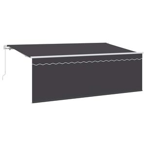 vidaXL Uttrekkbar markise Antrasitt 400 x 200 cm