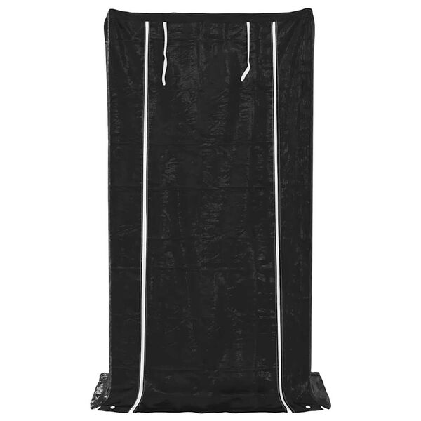 vidaXL Vedstativ med regntrekk 100x60x200 cm galvanisert stål