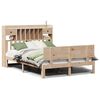 vidaXL Seng med bokhylle uten madrass 160x200 cm heltre furu