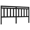 vidaXL Sengegavl svart 186x4x100 cm heltre furu