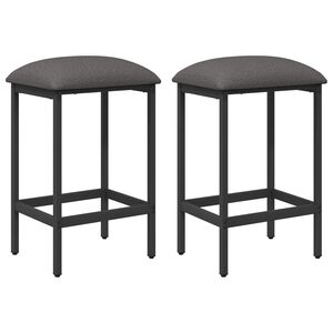 vidaXL Barstol 2 stk. Lysegr&aring; 40 x 32 x 74 cm Konstruert tre