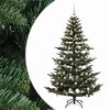 vidaXL Kunstig juletre med julekuler 210 cm 300 LED-lys Varmhvit