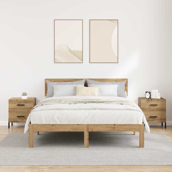 vidaXL Nattbordskap 2 pcs Artisan Eik 40 x 35 x 47,5 cm Konstruert tre