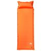 vidaXL Selvoppbl&aring;sende campingmadrass med pute for 1 person oransje