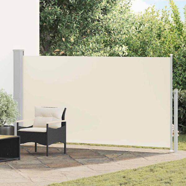 vidaXL Uttrekkbar sidemarkise 160x300 cm kremfarget