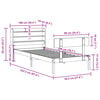 vidaXL Sengeramme uten madrass hvit 90x200 cm heltre furu