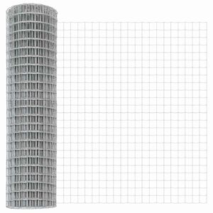 vidaXL Euro gjerde sølv 1 x 10 m Varmegalvanisert jern