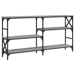 vidaXL Konsollbord gr&aring; sonoma 150x29x76,5 cm konstruert tre