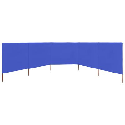 vidaXL Vindskjerm 5 paneler stoff 600x160 cm asurblå