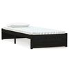 vidaXL Sengeramme svart heltre 75x190 cm Small Single