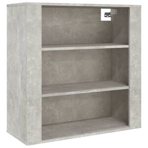vidaXL Veggskap betonggr&aring; 80x33x80 cm konstruert tre