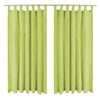 vidaXL Mikrosateng gardiner med hemper 2 stk 140x225 cm gr&oslash;nn