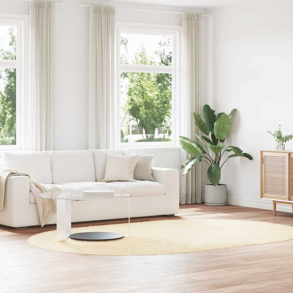 vidaXL Flossteppe med lang luv NAVARRA krem 300x200 cm polyester