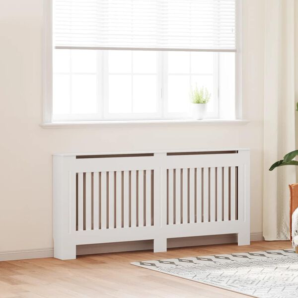 vidaXL Radiatordeksel hvit MDF 172 cm