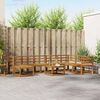 vidaXL Utend&oslash;rs sofa-sett 9 pcs Naturlig Solid akasietre