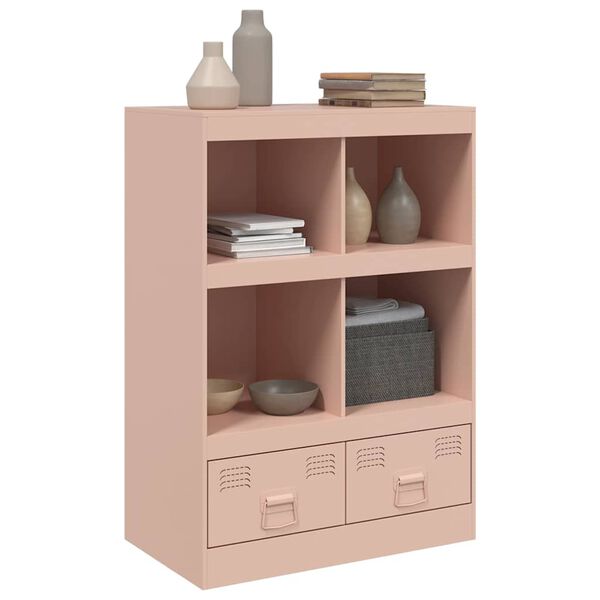 vidaXL Highboard rosa 67x39x95 cm stål