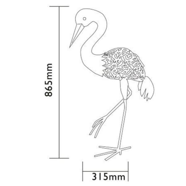 Luxform Soldrevet LED-hagelampe Stork flerfarget 30112
