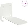 vidaXL Usynlig flytende hylle 4 stk. Hvit 6 x 11 x 6,5 cm