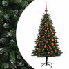 vidaXL Kunstig juletre med kuler 150 cm 150 LED-lys Varmhvit