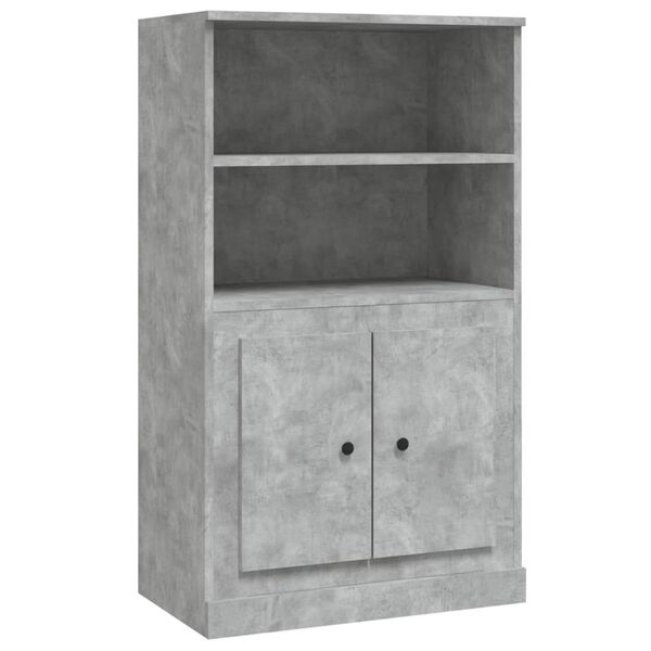 vidaXL Highboard betonggrå 60x35,5x103,5 cm konstruert tre