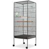 vidaXL Fuglebur svart 54x54x146 cm st&aring;l