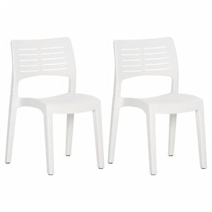 vidaXL Hagestoler 2 stk hvit polypropylen