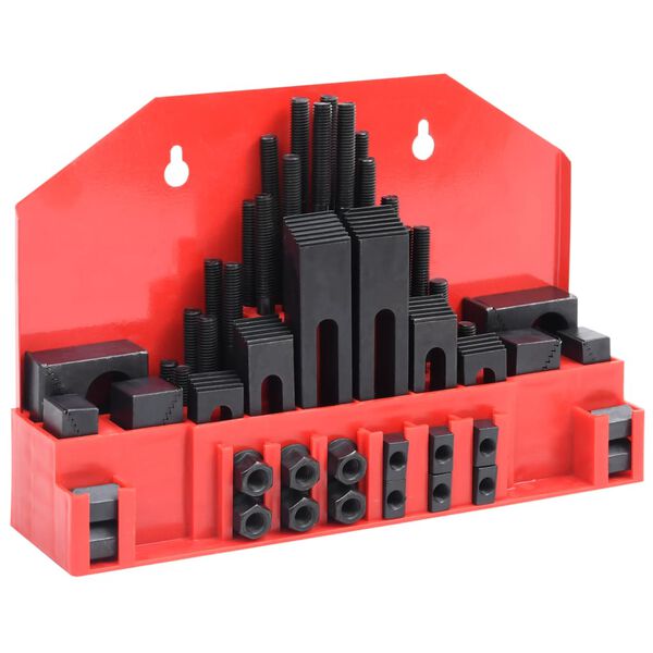 vidaXL Klemmesett 58 deler stål T-spor M10