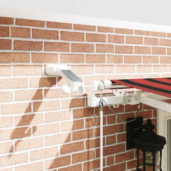 vidaXL Automatisk markise med vindsensor og LED 400x300cm oransje/brun