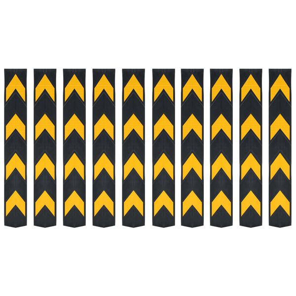 vidaXL Reflekterende hj&oslash;rnebeskyttere 10 stk gummi 80 cm