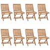 vidaXL Klappstoler 8 stk. heltre teak