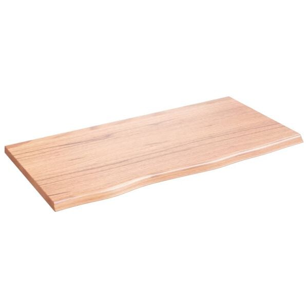 vidaXL Benkeplate til bad lysebrun 80x40x2 cm behandlet heltre