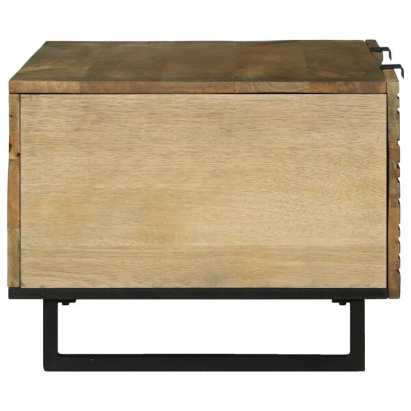 vidaXL Kaffebord Brun og svart 100 x 54 x 40 cm Massivt akasietre