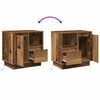 vidaXL Nattbordskap med skuff 2 pcs Gammelt tre 50 x 34,5 x 50 cm.