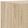 vidaXL Vegghengt TV-benk med LED sonoma eik 30,5x35x30 cm