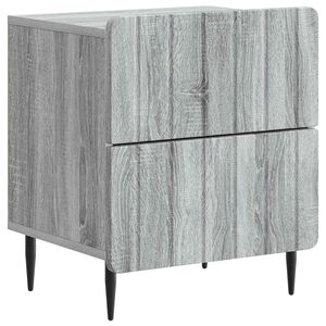 vidaXL Nattbordskap Gr&aring; sonoma 43 x 34,5 x 49,5 cm Konstruert tre