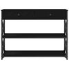 vidaXL Konsollbord Svart eik 100 x 28 x 75 cm Ingeni&oslash;rtre og metall
