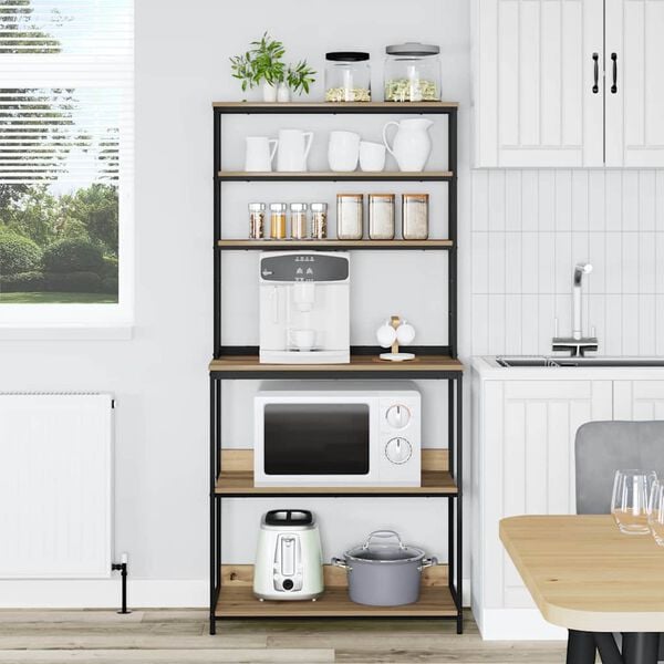 vidaXL Kj&oslash;kkenskap Artisan Eik 80 x 40 x 168 cm Konstruert tre