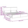 vidaXL Seng med Oppbevaring R&oslash;kt eik 180 x 200 cm Konstruert tre