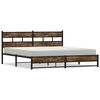 vidaXL Sengeramme i metall uten madrass r&oslash;kt eik 180x200 cm