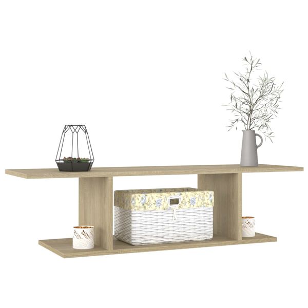 vidaXL Vegghengt TV-benk sonoma eik 103x30x26,5 cm