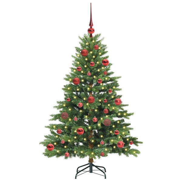 vidaXL Kunstig juletre med 150 LED med stativ grønn 150 cm PE og PVC