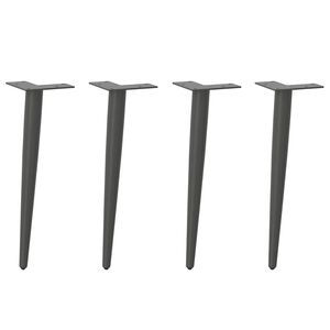 vidaXL Salongbordben konisk form 4 stk antrasitt 30&ndash;31 cm st&aring;l