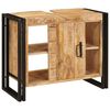 vidaXL Vaskeskap med hylle Brun 71 x 33 x 58 cm Massiv mango tre
