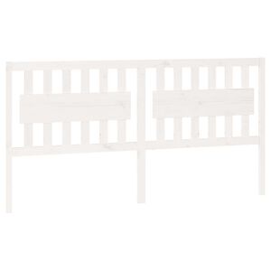 vidaXL Sengegavl hvit 185,5x4x100 cm heltre furu