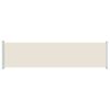 vidaXL Uttrekkbar sidemarkise 600x160 cm kremhvit