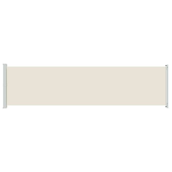 vidaXL Uttrekkbar sidemarkise 600x160 cm kremhvit